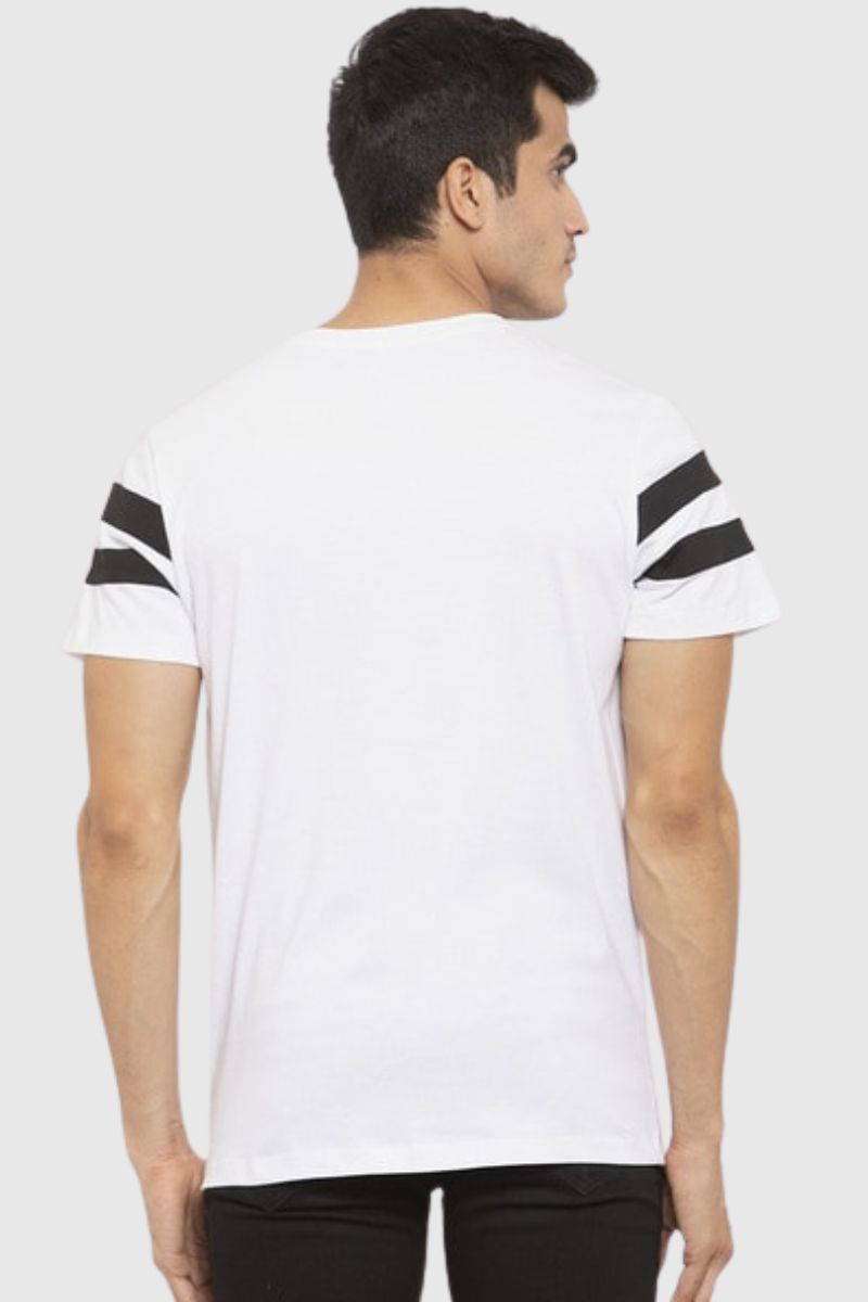 Attitude Color Block Cut & Sew Half Sleeves T-Shirt