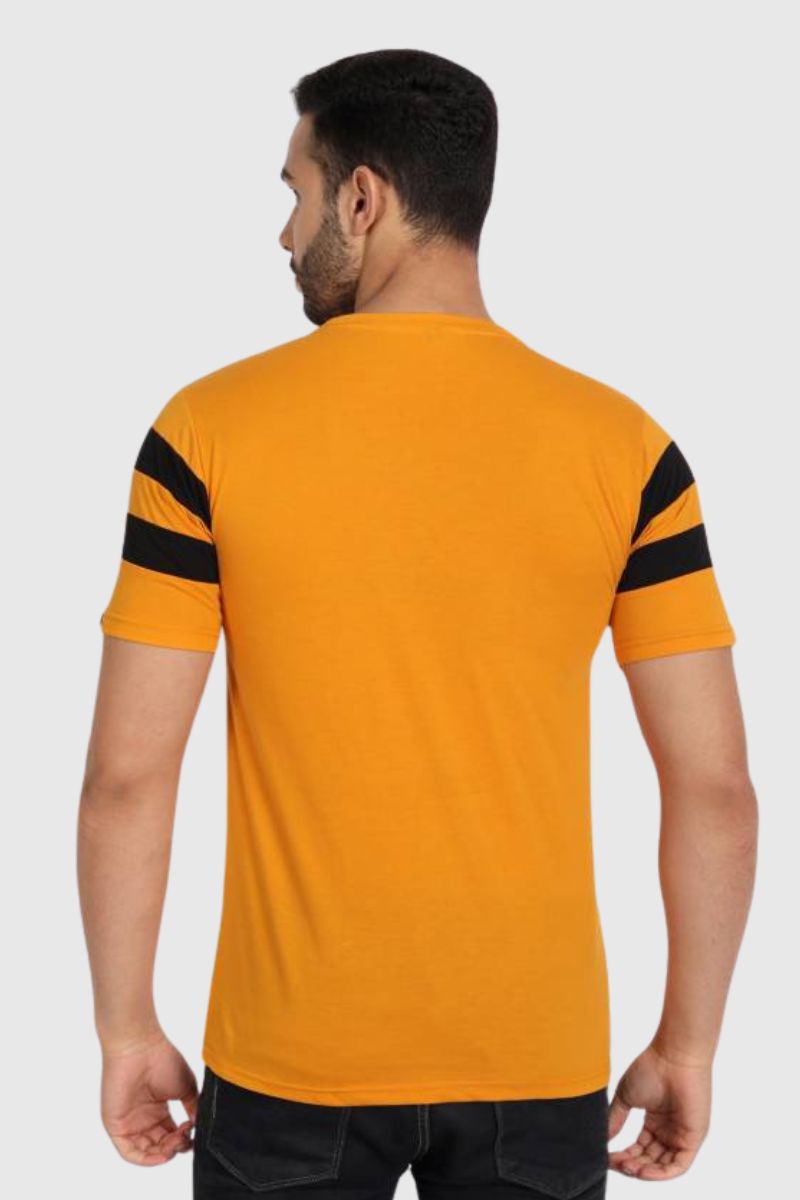 Attitude Color Block Cut & Sew Half Sleeves T-Shirt