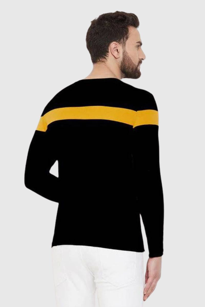 Attitude Color Block Full Sleeves T-Shirt