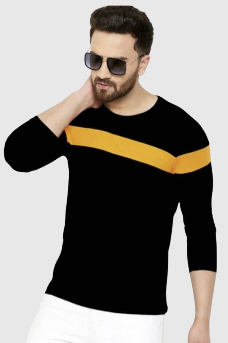 Attitude Color Block Full Sleeves T-Shirt