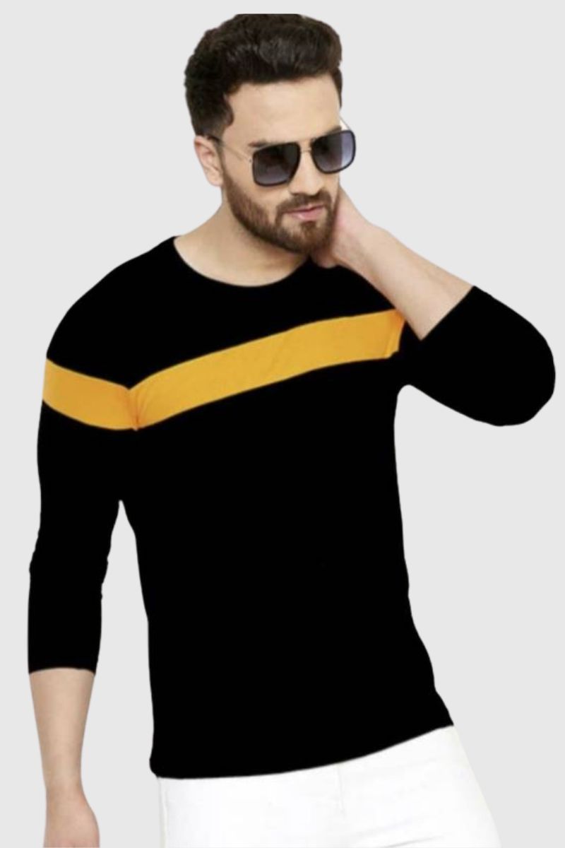 Attitude Color Block Full Sleeves T-Shirt