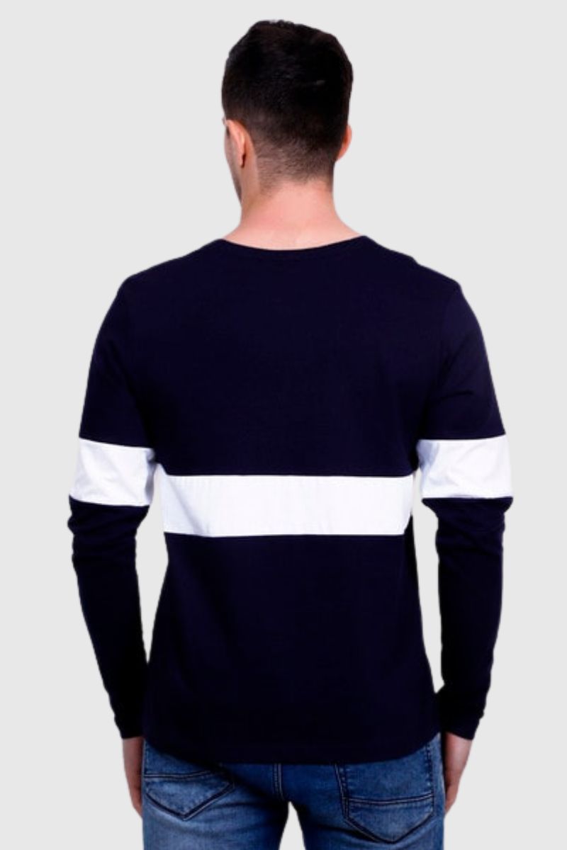 Attitude Color Block Full Sleeves T-Shirt