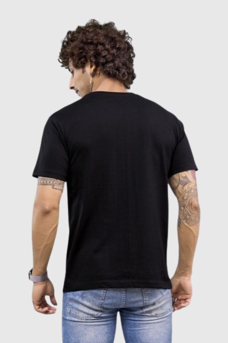 Attitude "Never Stop" Printed Half Sleeves T-Shirt