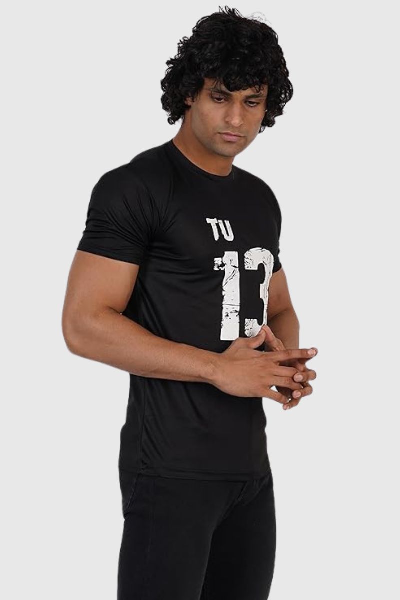 Attitude "Tu Tera Dekh" Printed Half Sleeves T-Shirt