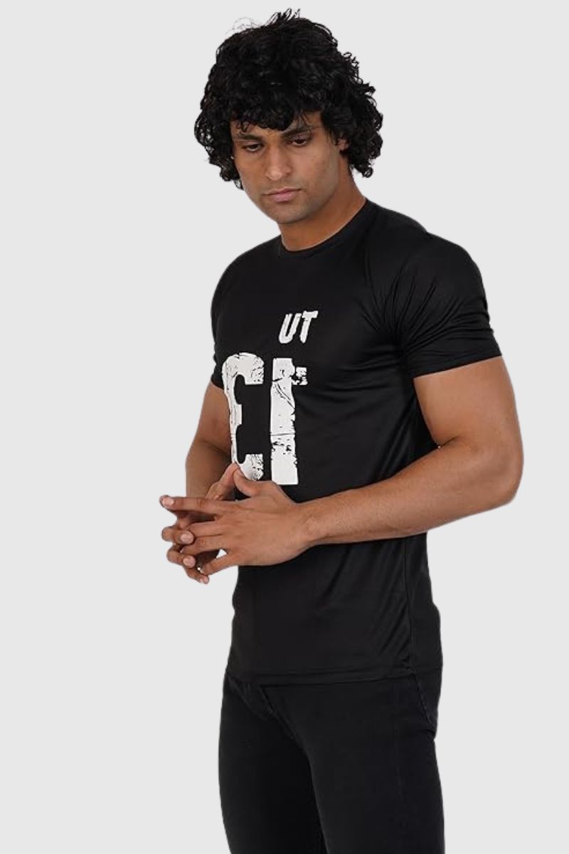 Attitude "Tu Tera Dekh" Printed Half Sleeves T-Shirt