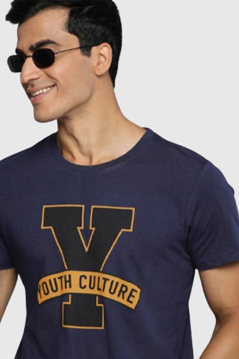Attitude "Youth Culture" Printed Half Sleeves T-Shirt