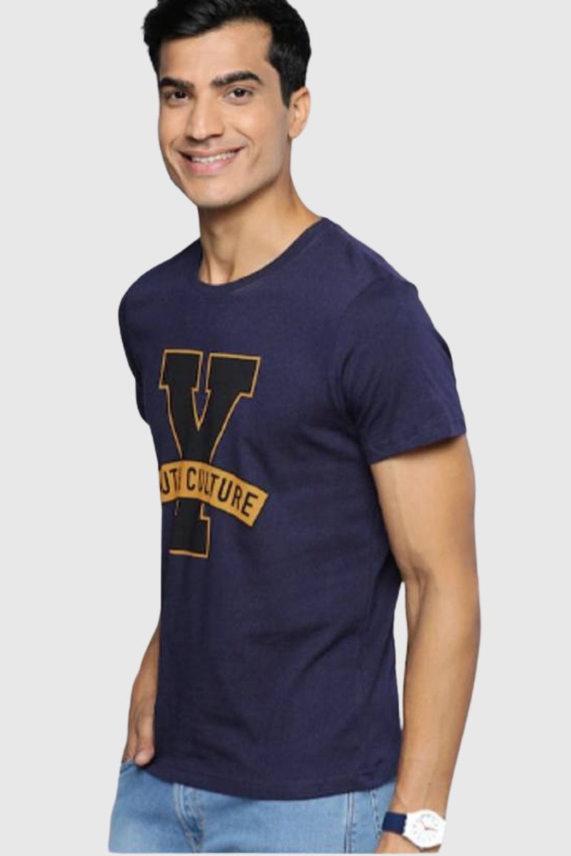 Attitude "Youth Culture" Printed Half Sleeves T-Shirt
