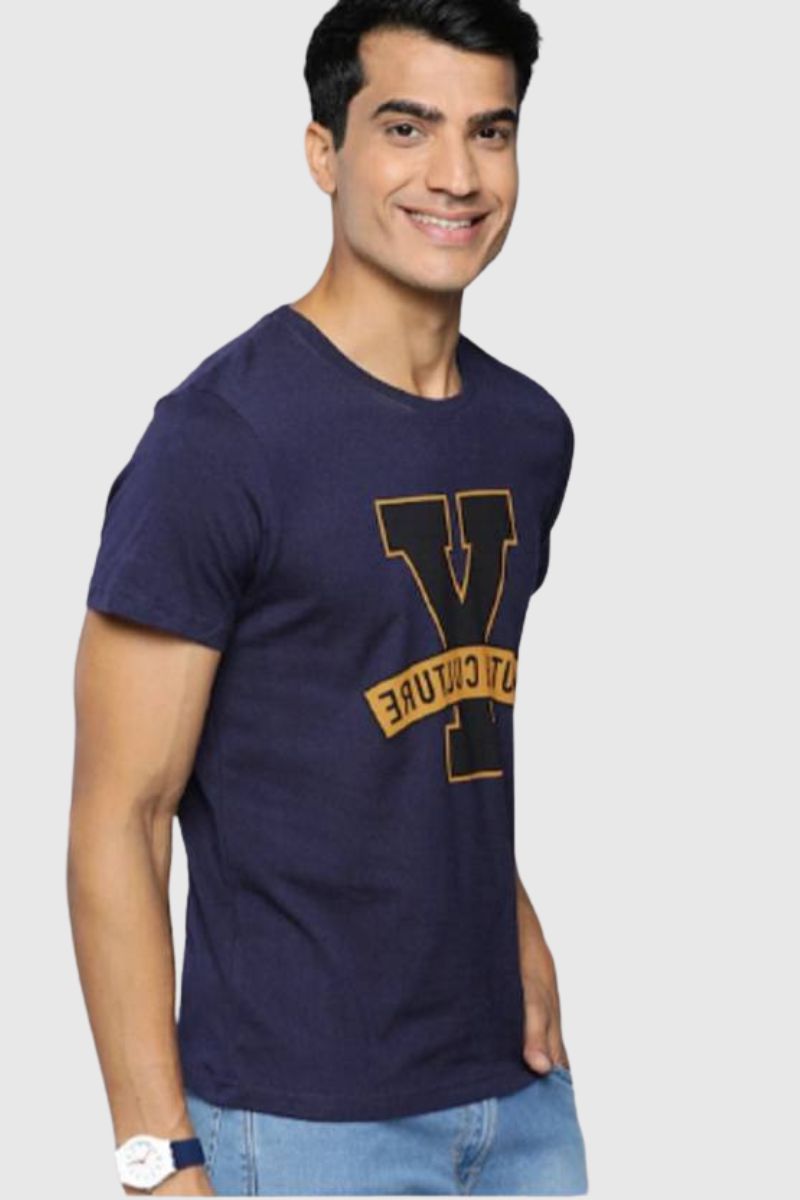 Attitude "Youth Culture" Printed Half Sleeves T-Shirt