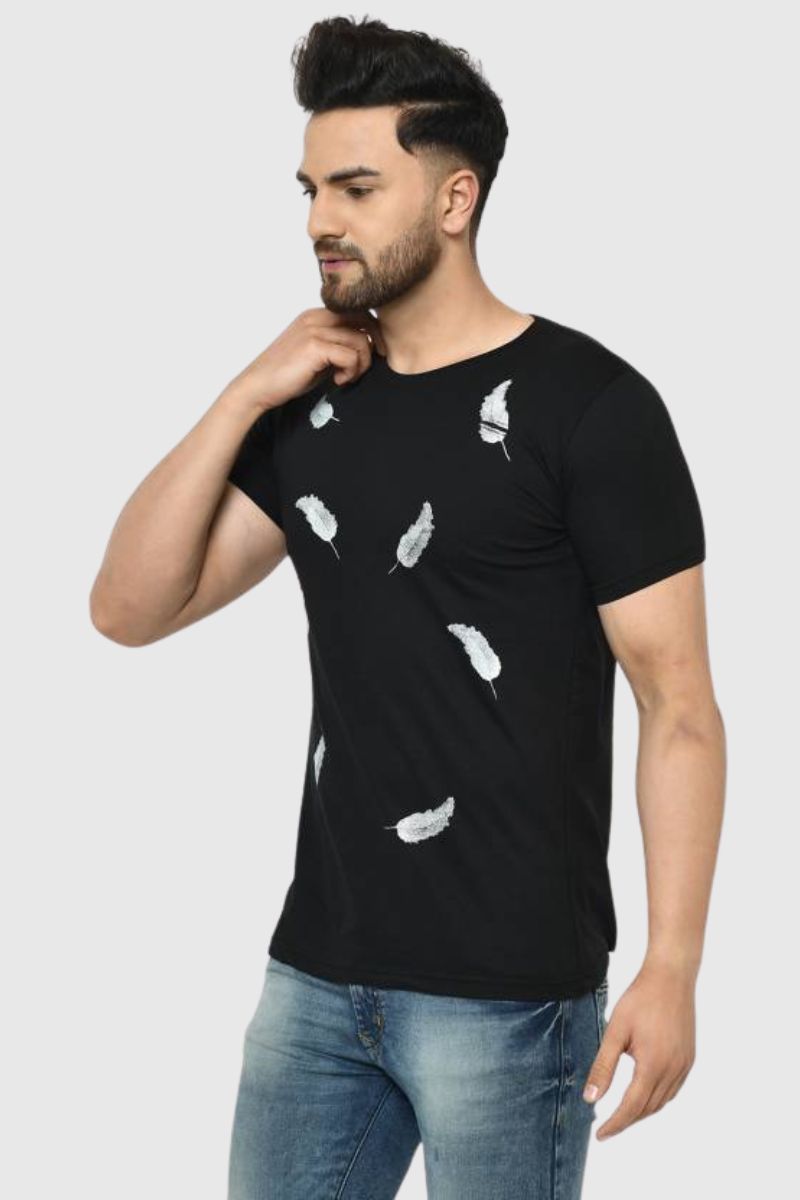 Attitude Printed Half Sleeves T-Shirt