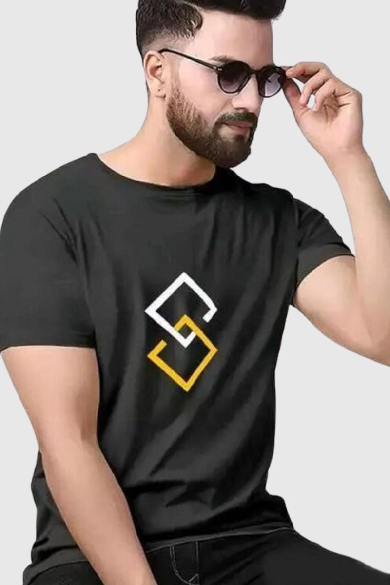 Attitude Printed Half Sleeves T-Shirt