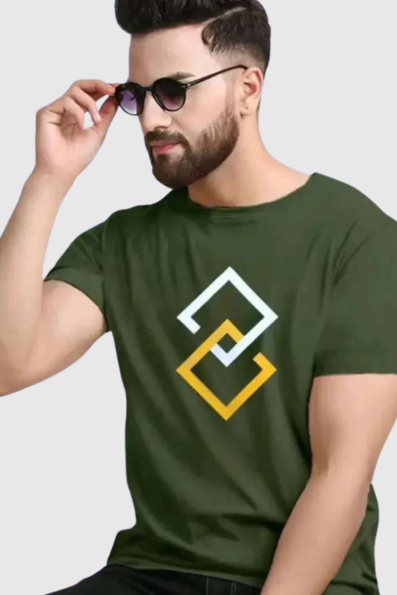 Attitude Printed Half Sleeves T-Shirt