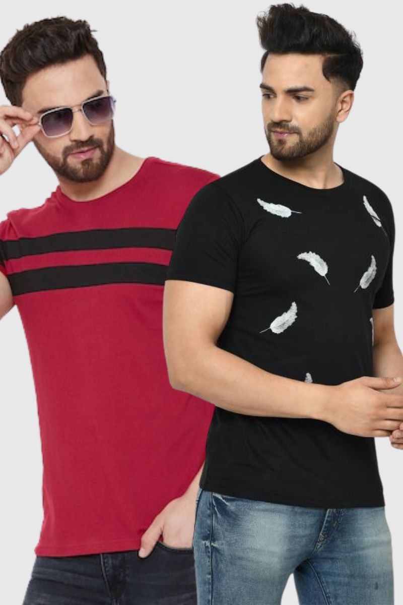 Attitude Trendy Printed T-shirt Combo