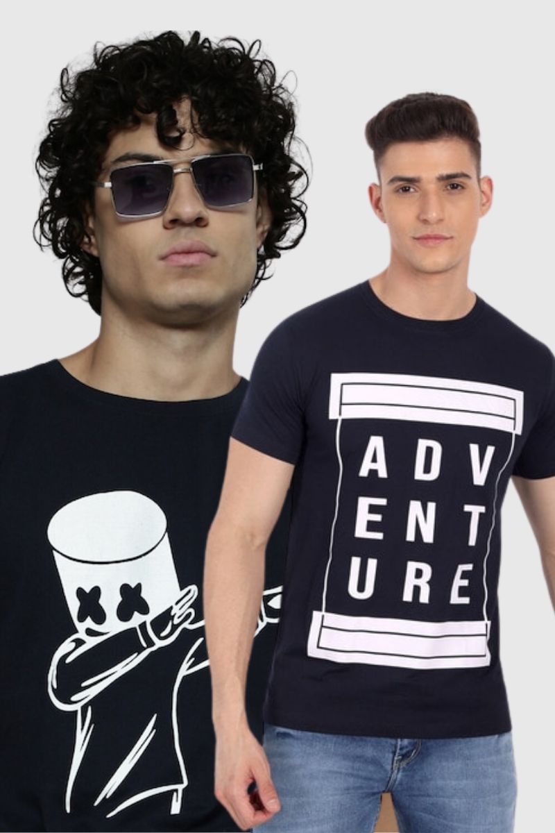 Attitude Printed Combo T-shirts