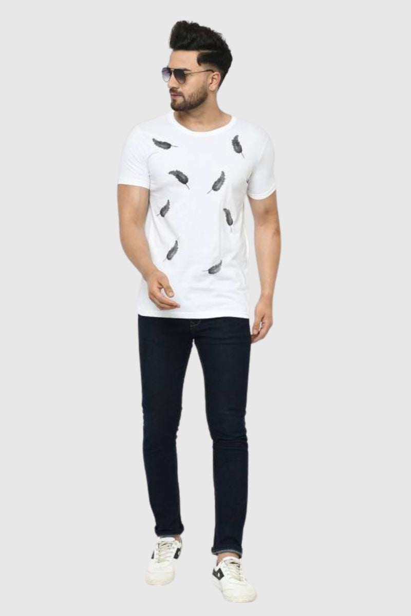 Attitude Printed Half Sleeves T-Shirt