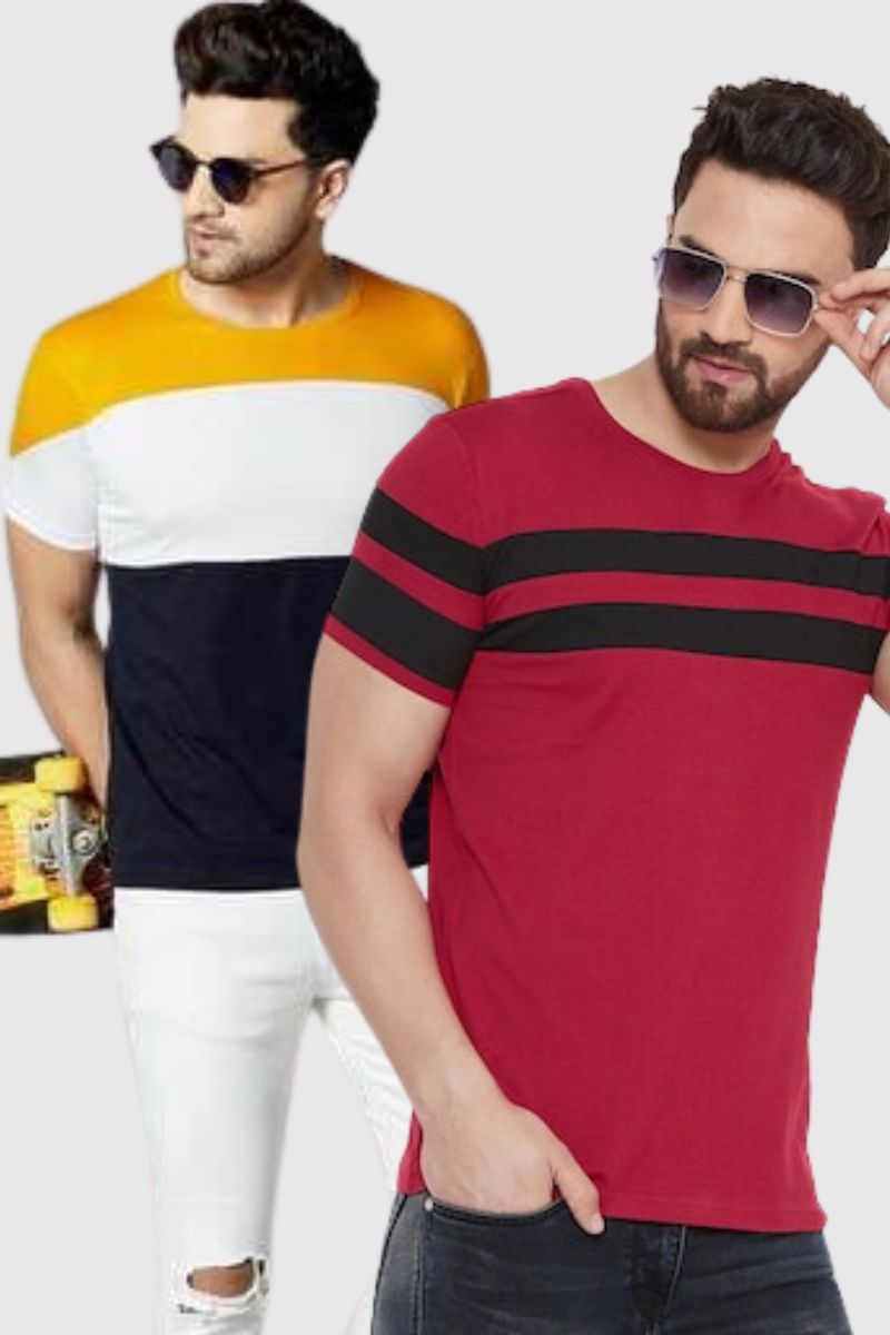 Attitude Combo Printed Half Sleeves T-shirts
