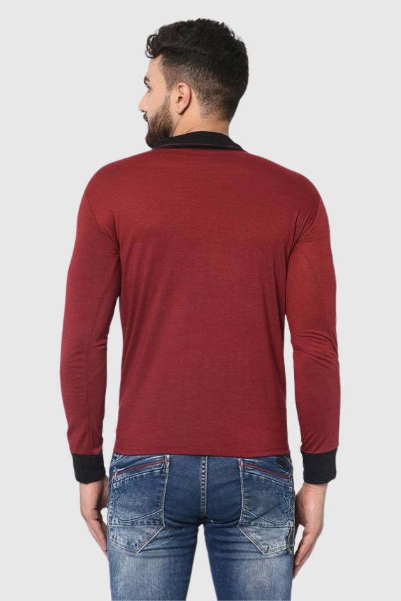 Attitude V-Neck Full Sleeves T-Shirt