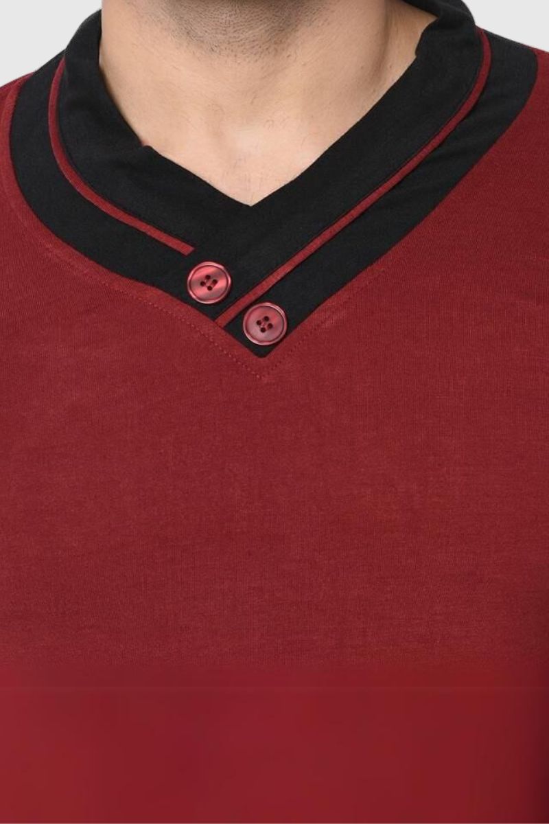 Attitude V-Neck Full Sleeves T-Shirt