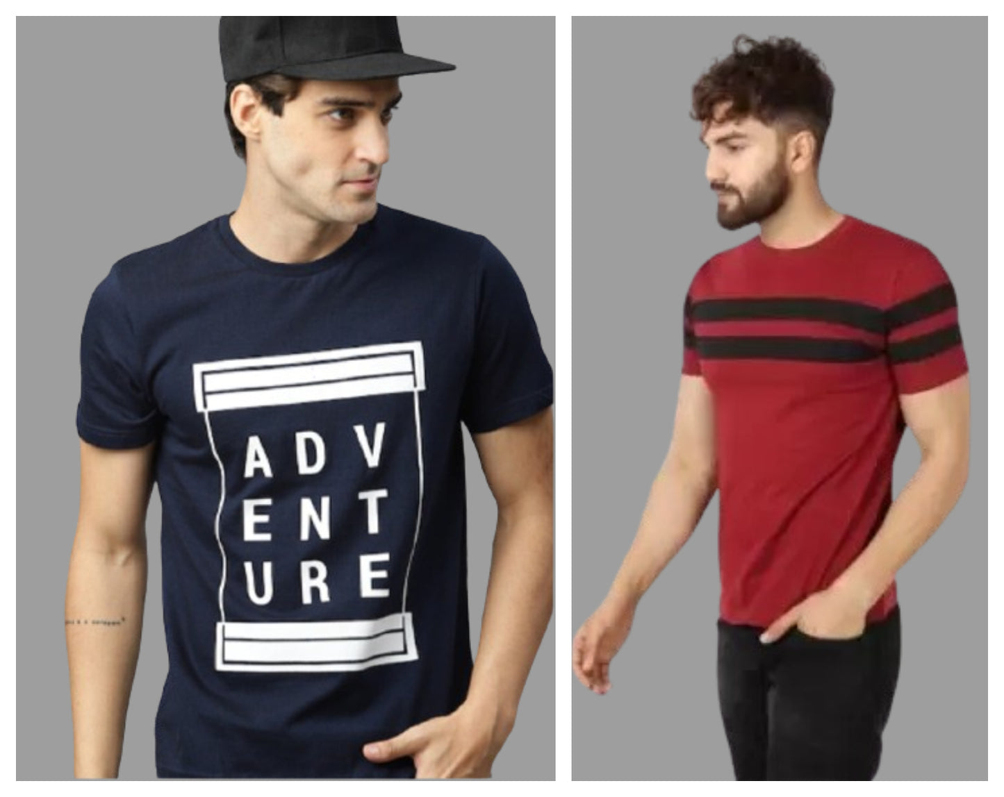 Attitude Combo PATTA Printed Half Sleeves T-shirts