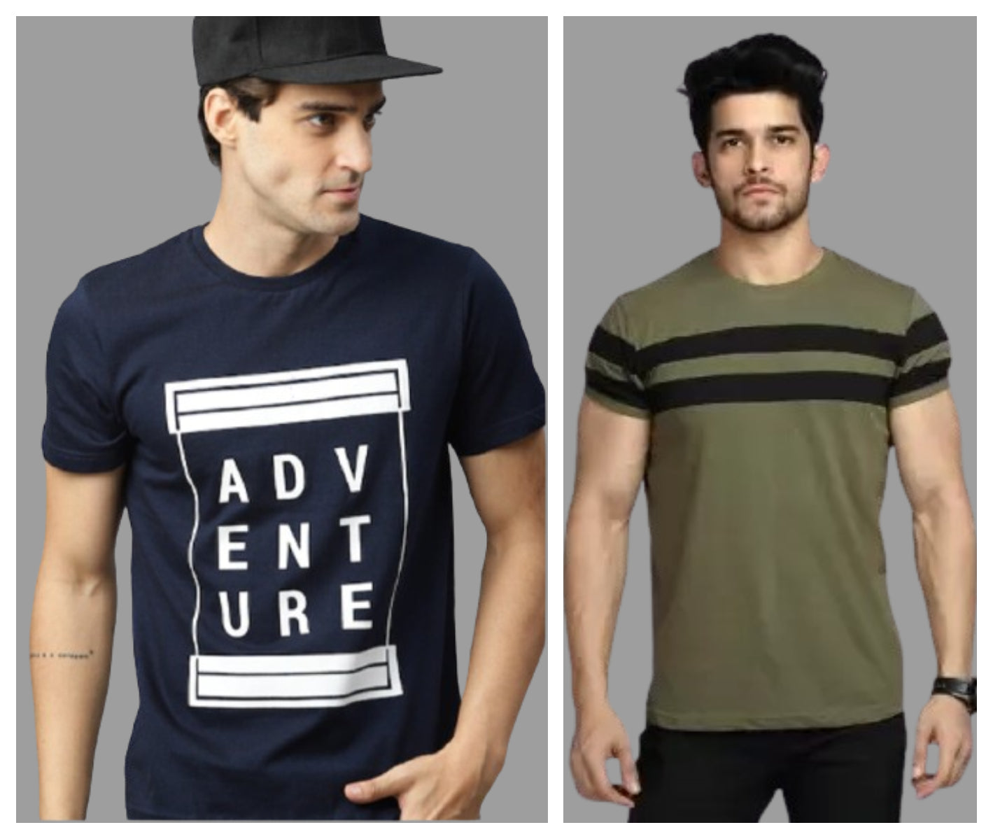 Attitude Combo PATTA Printed Half Sleeves T-shirts
