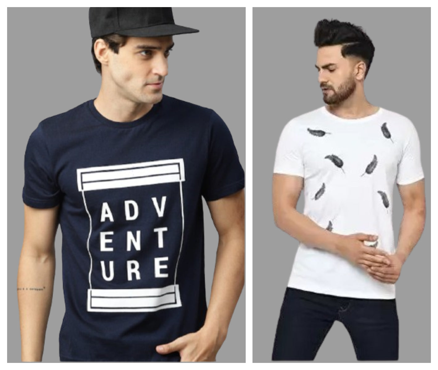 Attitude Combo Printed Half Sleeves T-shirts