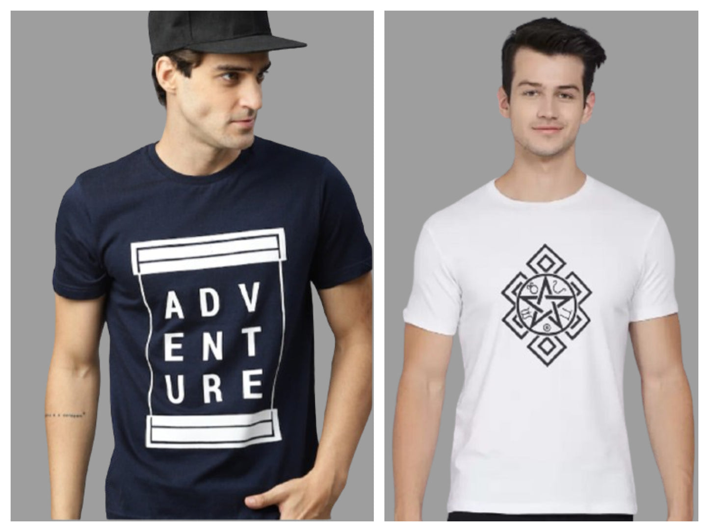 Attitude Combo Power Printed Half Sleeves T-shirts