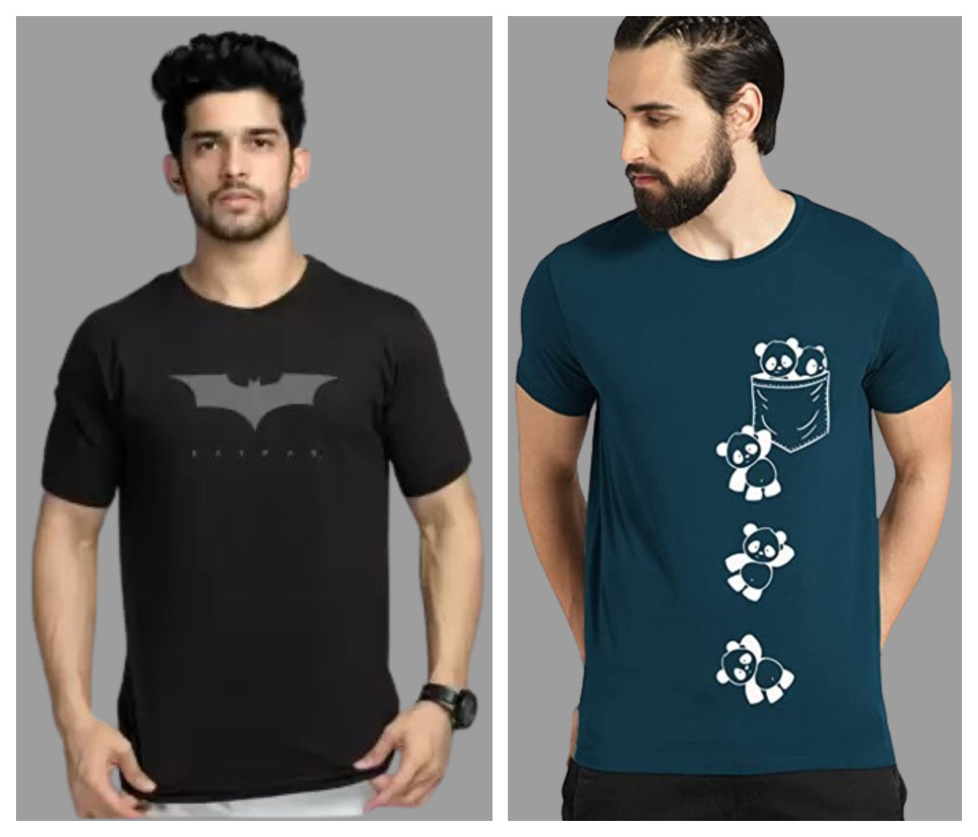 Attitude Combo Printed Half Sleeves T-shirts