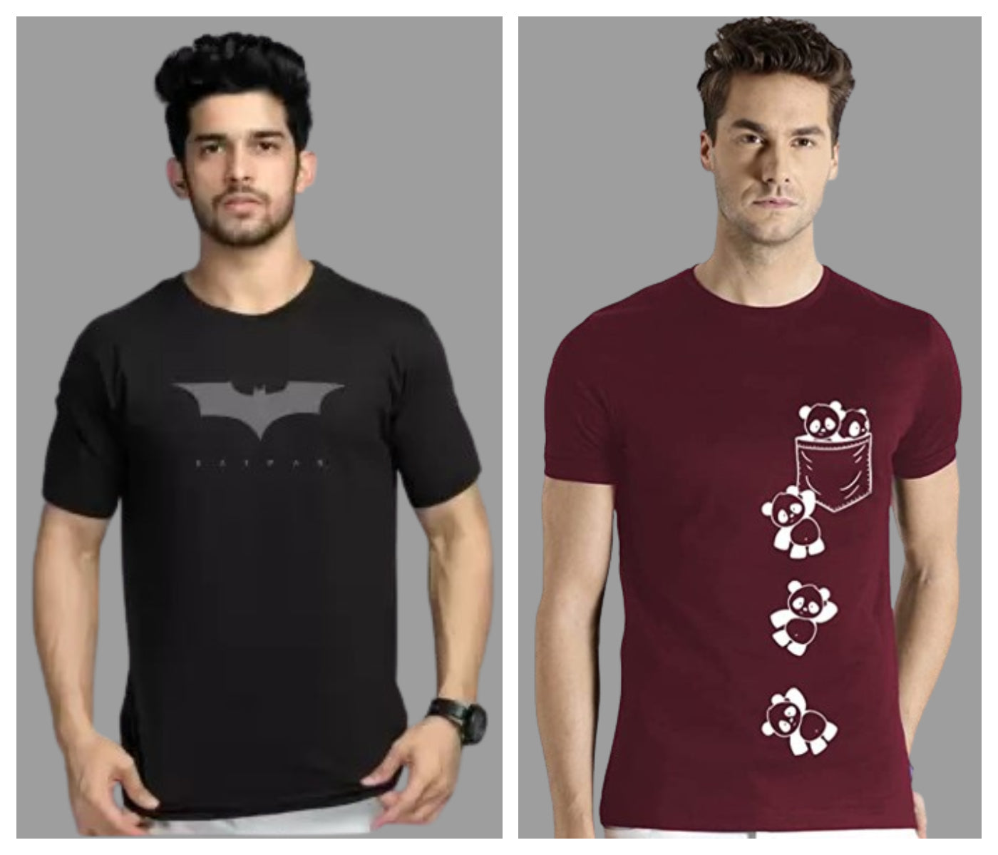 Attitude Combo Printed Half Sleeves T-shirts