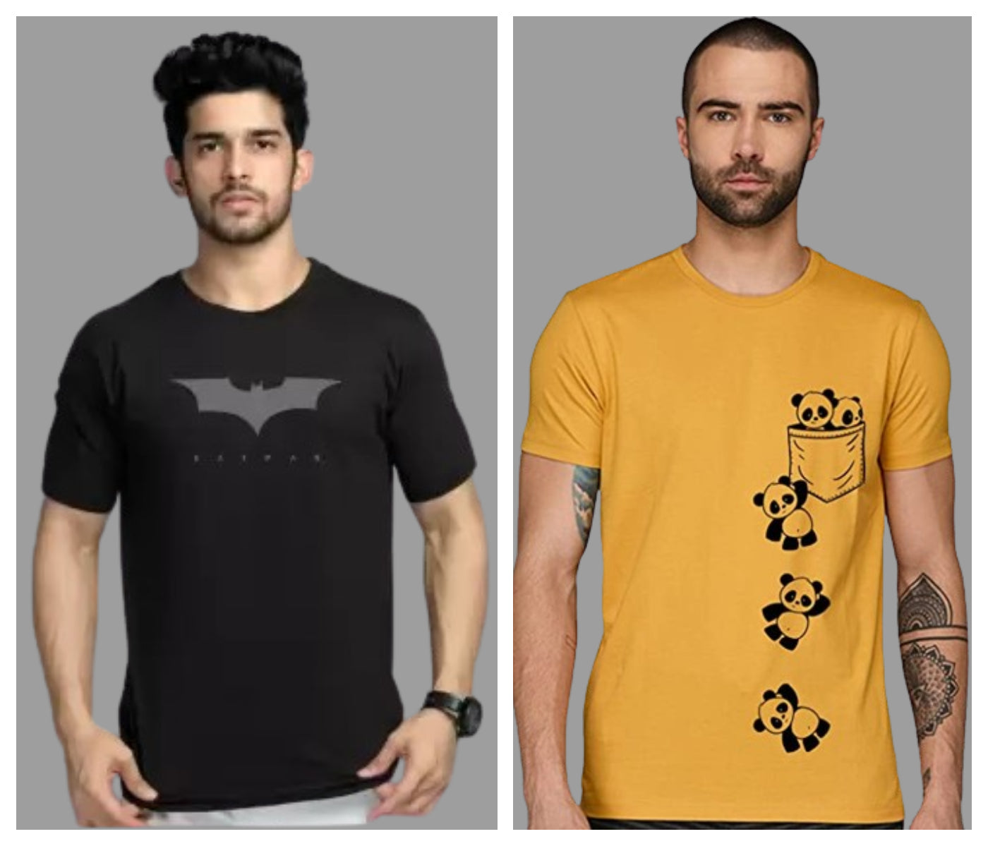 Attitude Combo Printed Half Sleeves T-shirts