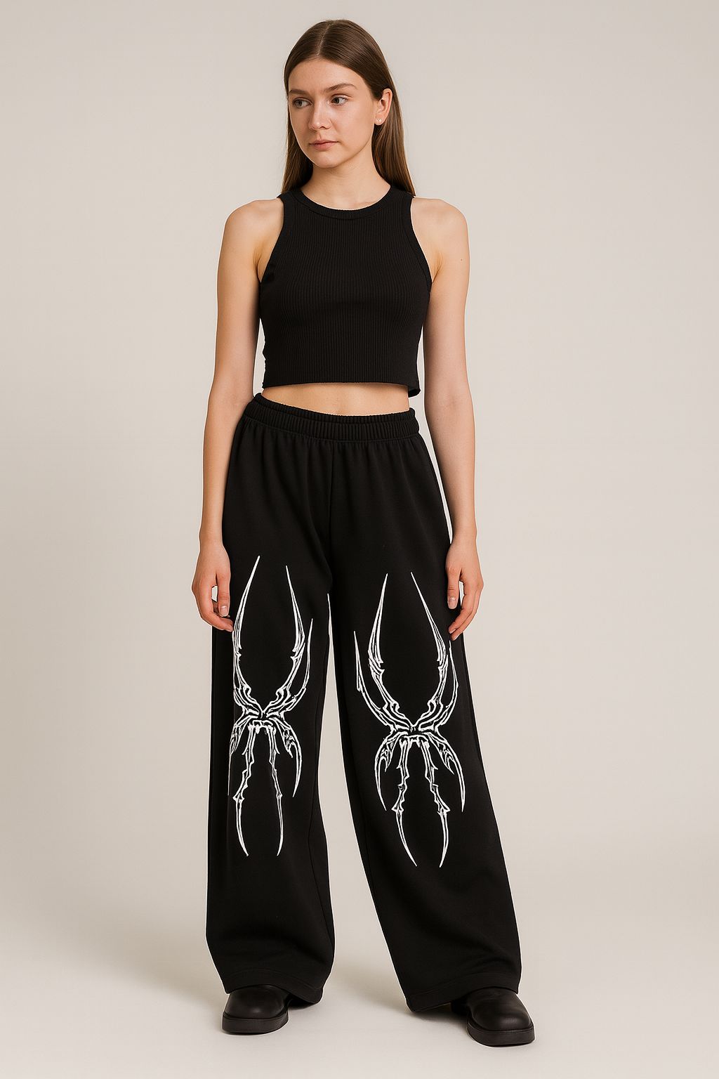 Attitude Girl's Regular Fit Printed Baggy Lower