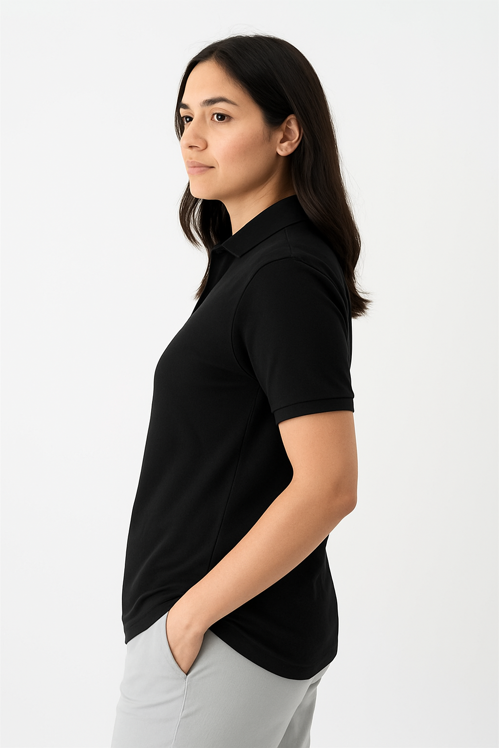 Attitude Start Of Fashion Elegant Dark Navy Women’s Polo T-Shirt | Soft Fabric, Everyday Comfort