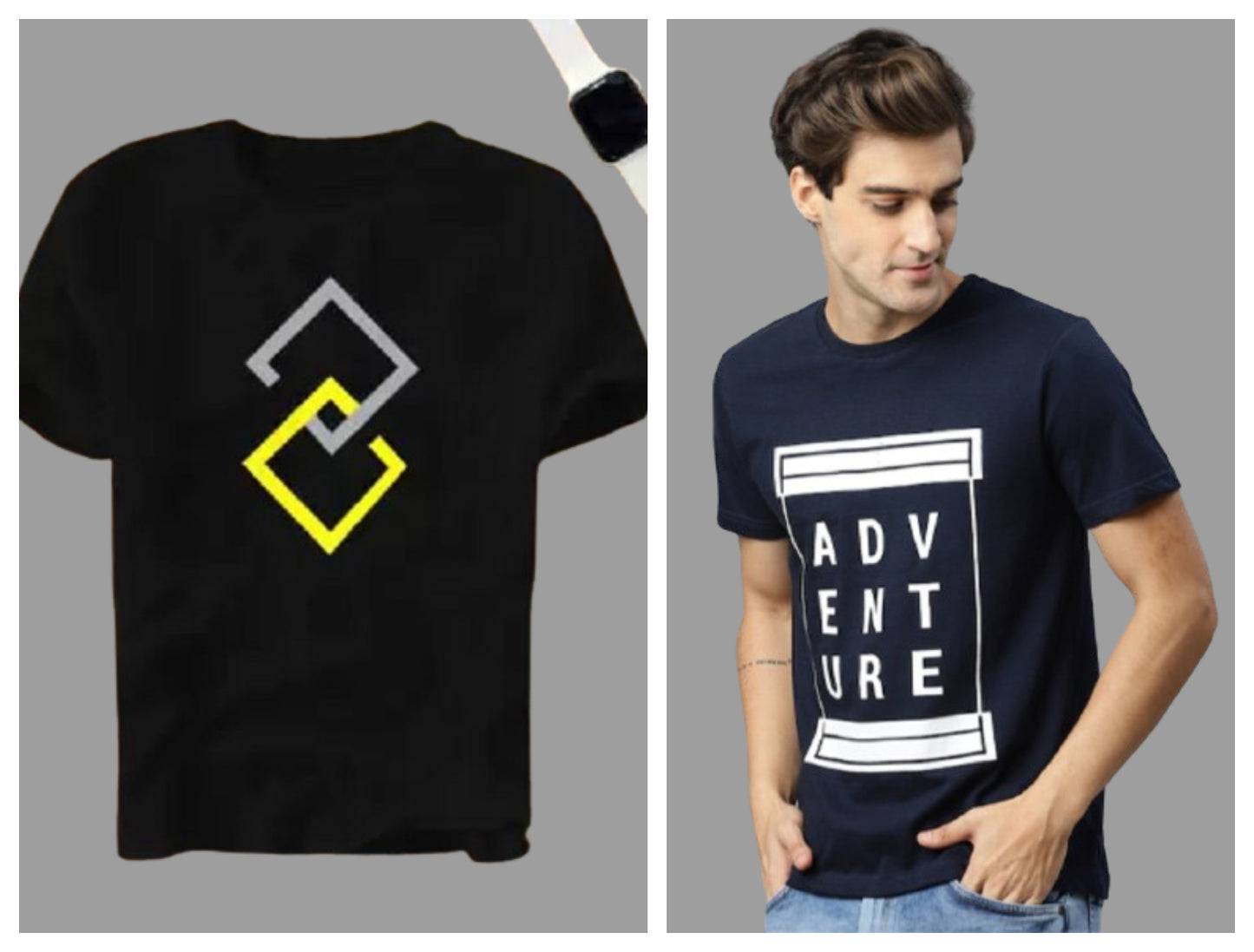 Attitude Combo Printed Half Sleeves T-shirts
