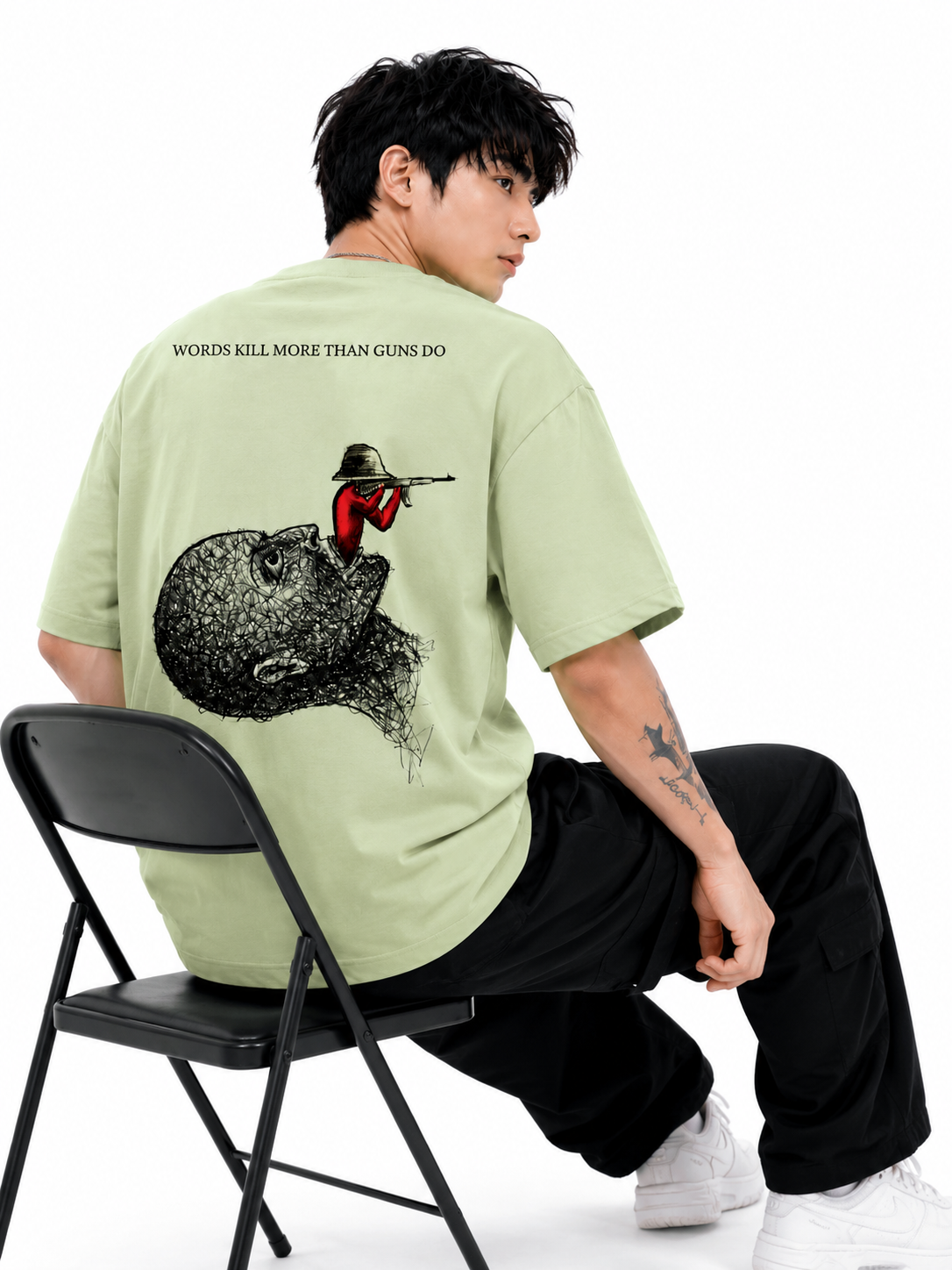 Attitude Men's Slogan Graphic Printed T-Shirt | Premium Cotton Casual Round Neck Tee for Men