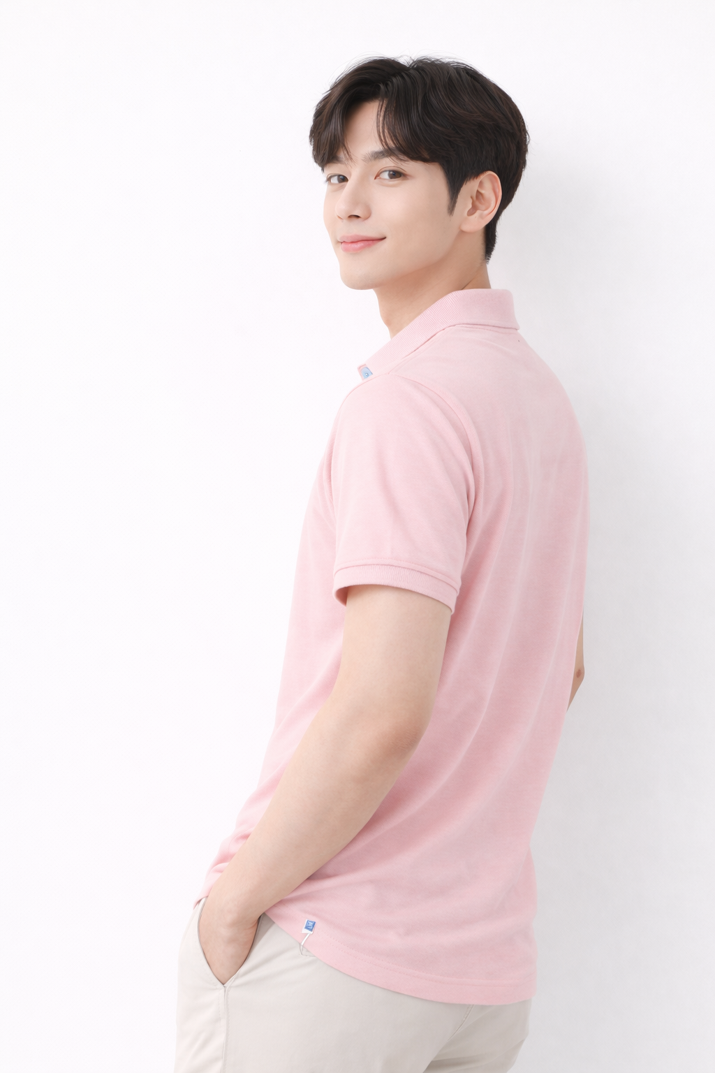 Attitude Start of Fashion Men Solid Pink Polo T-Shirt – Slim Fit Casual Wear