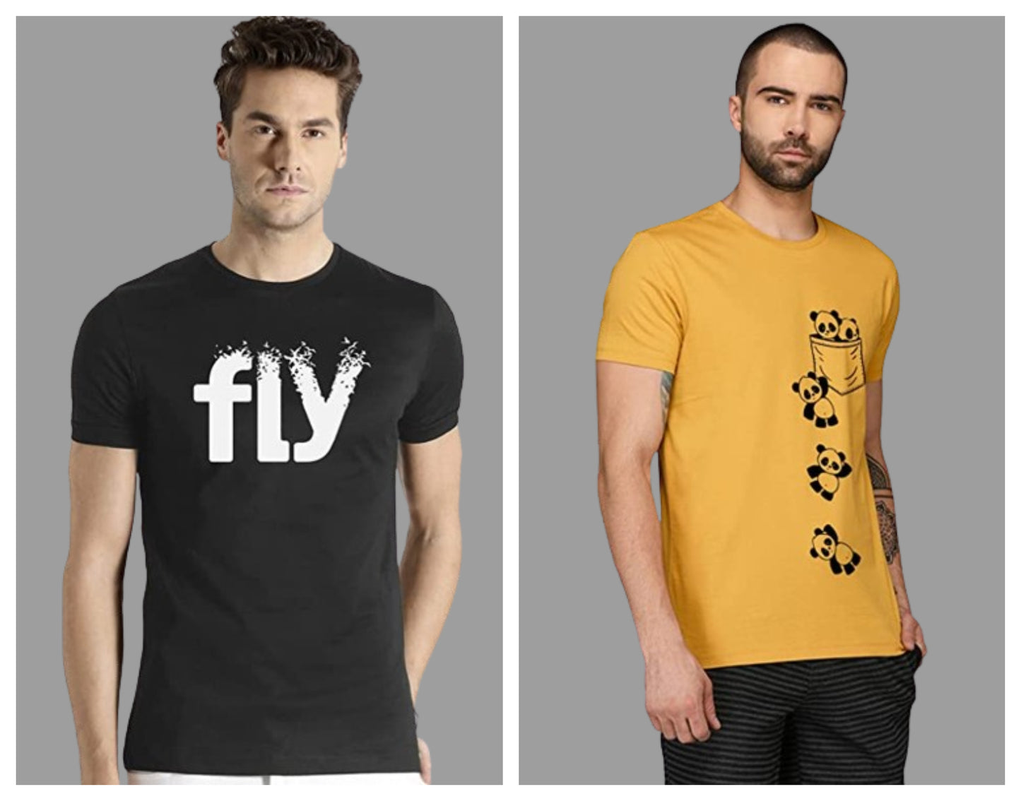 Attitude Combo Printed Half Sleeves T-shirts