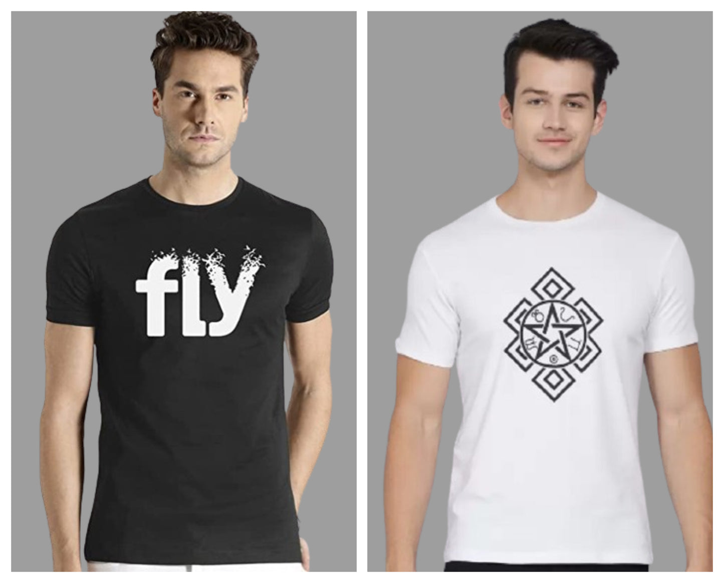 Attitude Combo Printed Half Sleeves T-shirts