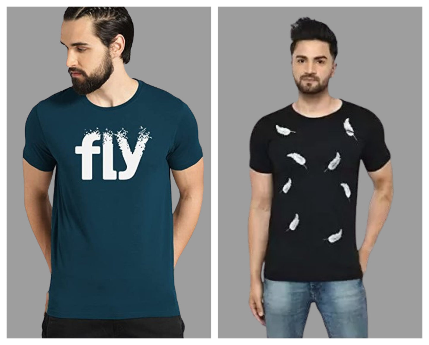 Attitude Combo Printed Half Sleeves T-shirts