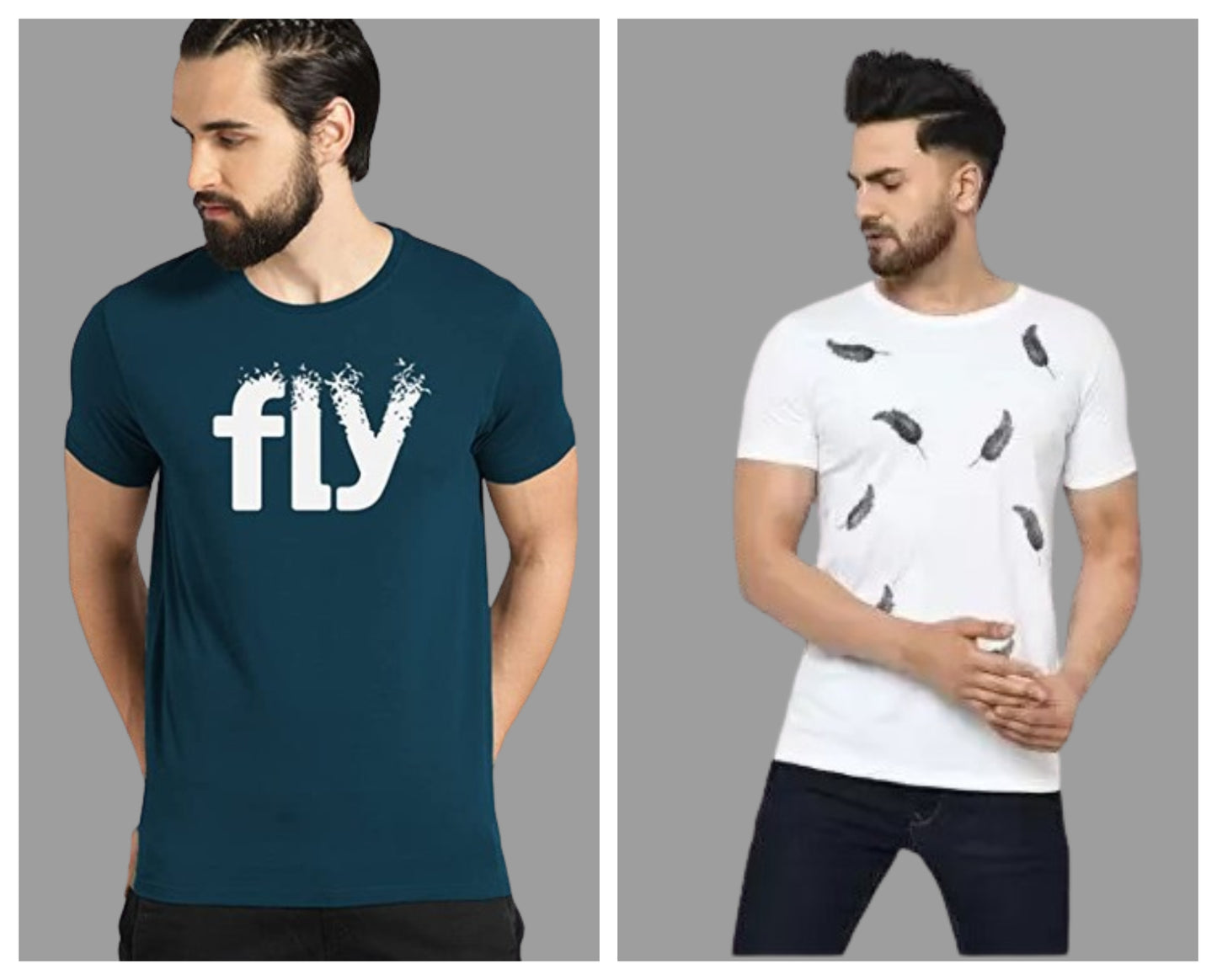 Attitude Combo Printed Half Sleeves T-shirts