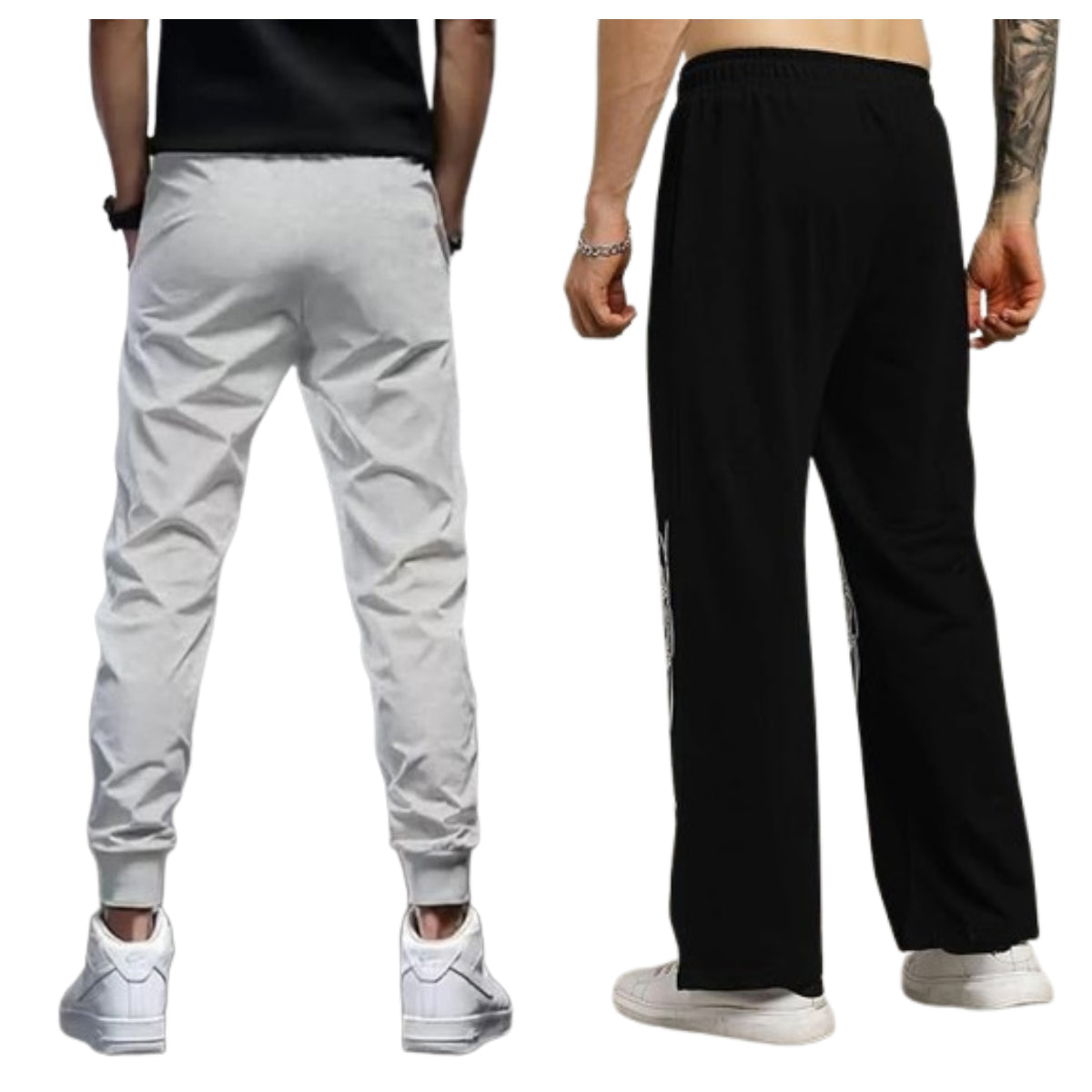 Attitude Combo Men's Regular Fit Printed Baggy Lower– Cotton Blend Joggers with Elastic Waistband & Pockets |