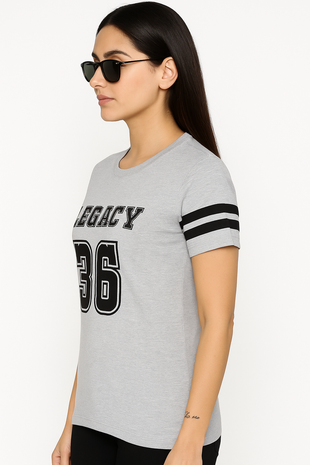 Attitude Start Of Fashion Women’s Grey LEGACY 36” Printed T-Shirt
