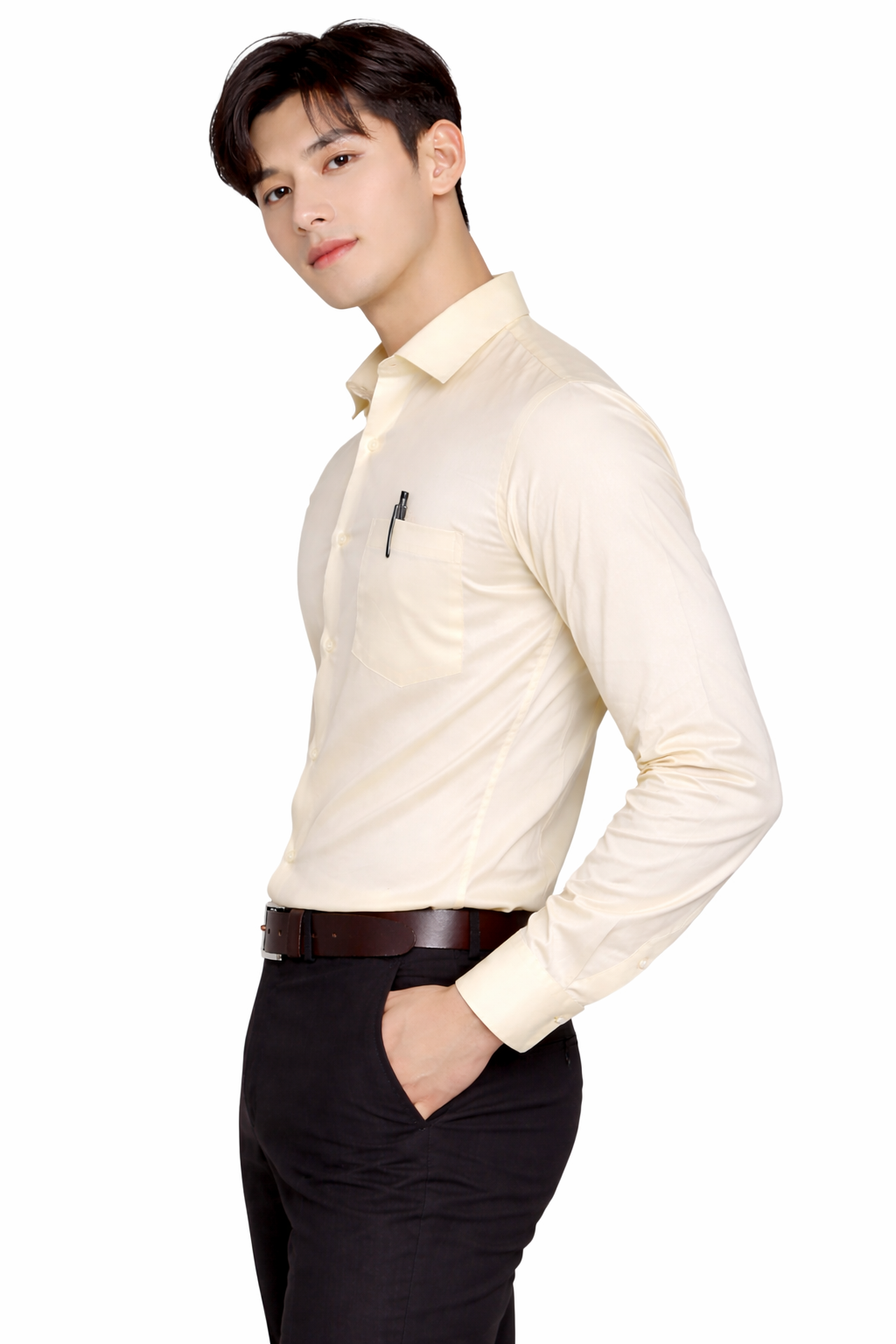 Attitude Start of Fashion Men’s Classic Lemon Formal Shirt – Full Sleeve Office Wear