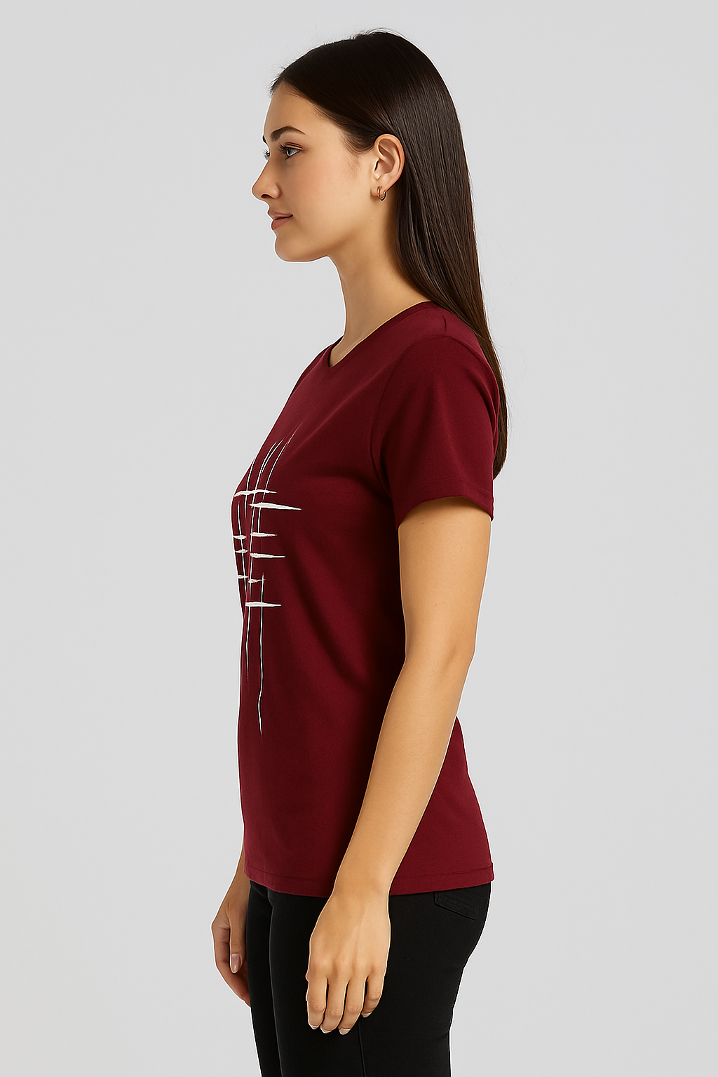 Maroon Graphic Women’s T-Shirt,