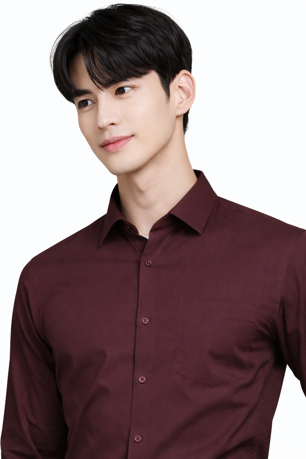 Attitude Start of Fashion Men’s Premium Maroon Slim Fit Formal Shirt – Full Sleeve Elegant Wear