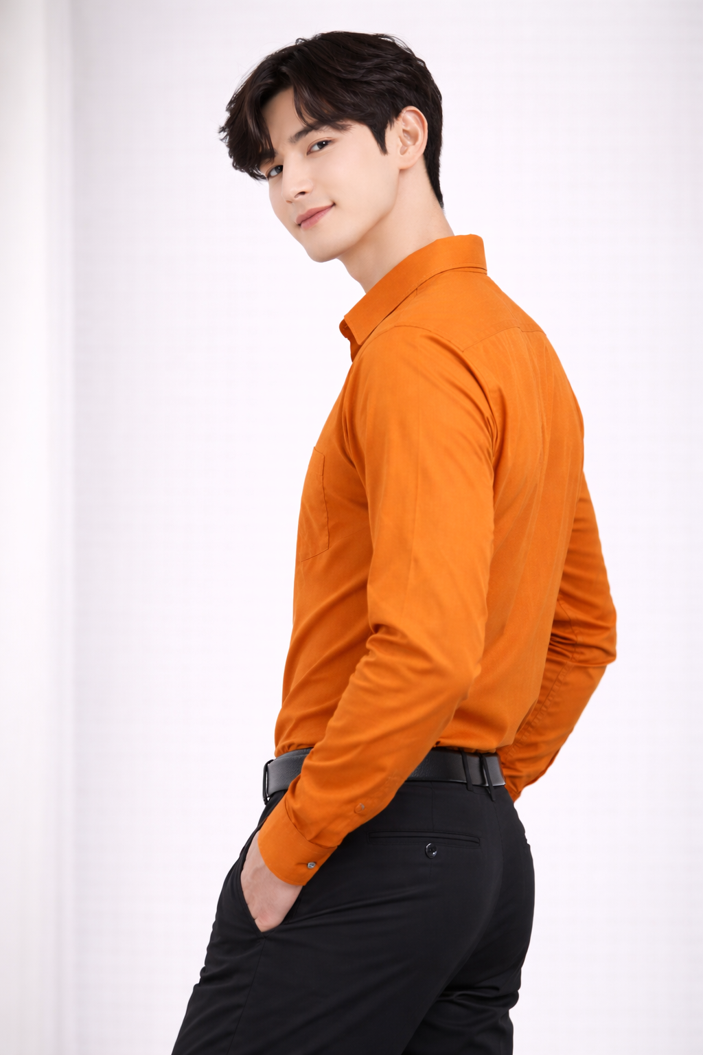 Attitude Start of Fashion Men’s Premium Mustard Slim Fit Formal Shirt – Full Sleeve Modern Classic