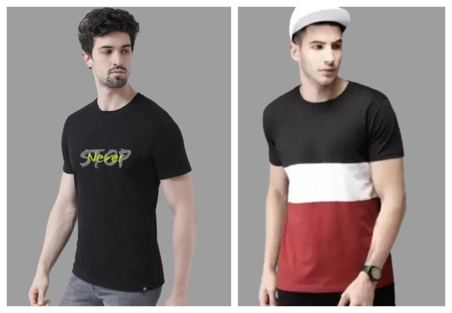 Attitude Combo Printed Half Sleeves T-shirts