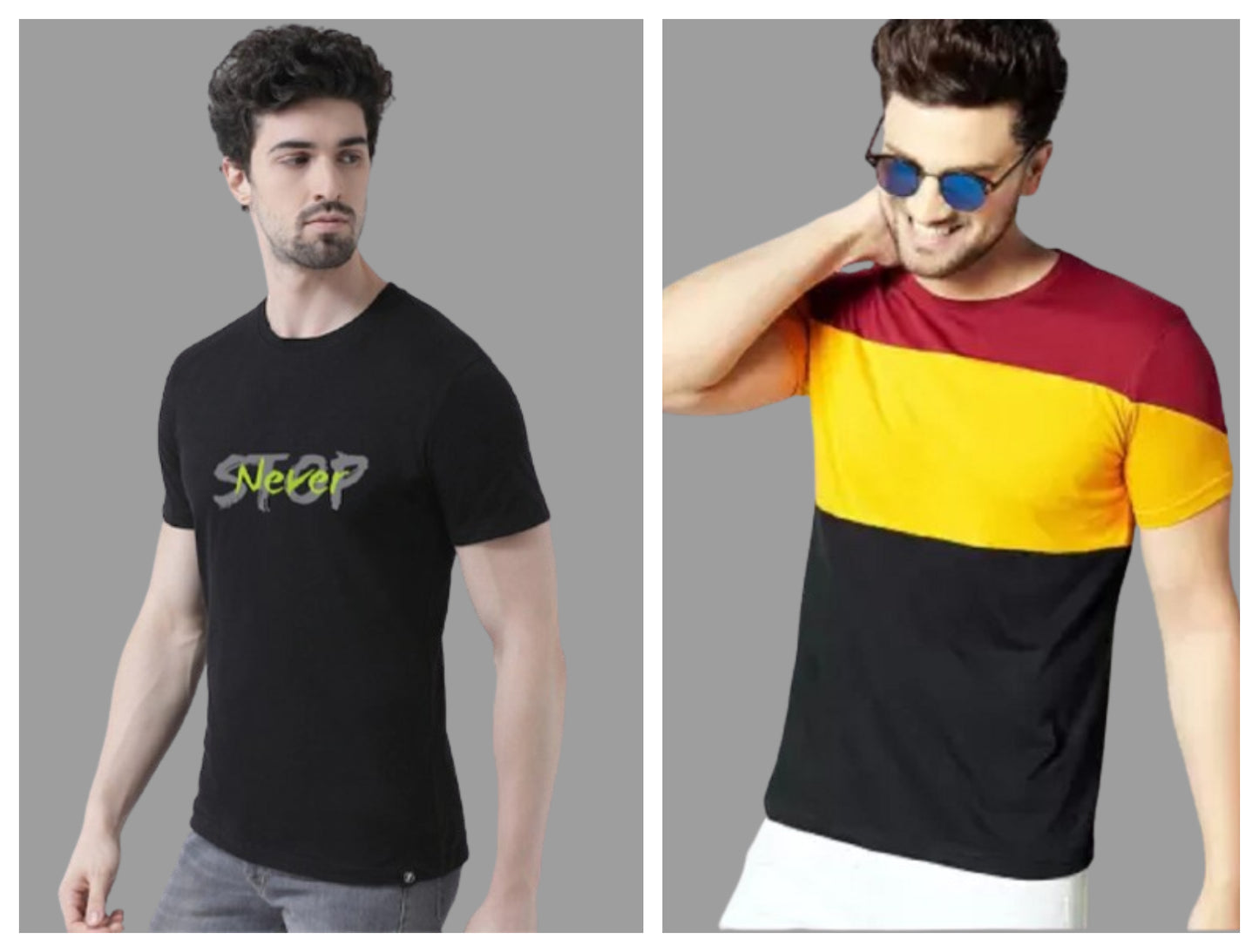 Attitude Combo Printed Half Sleeves T-shirts
