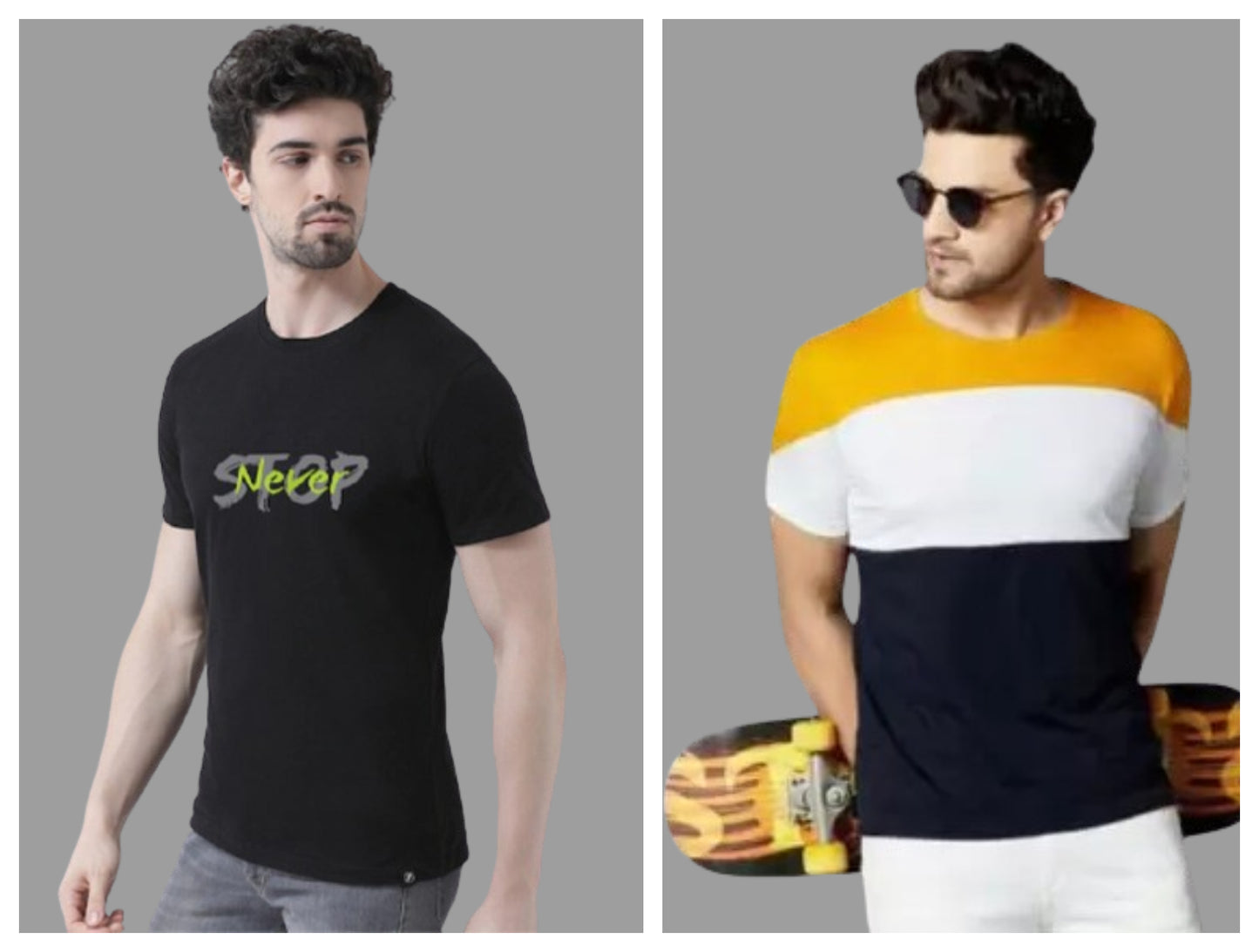 Attitude Combo Printed Half Sleeves T-shirts