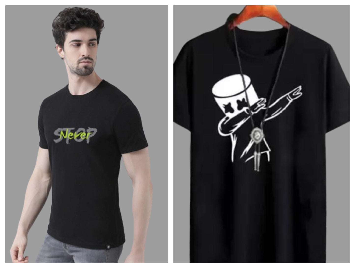 Attitude Combo Printed Half Sleeves T-shirts