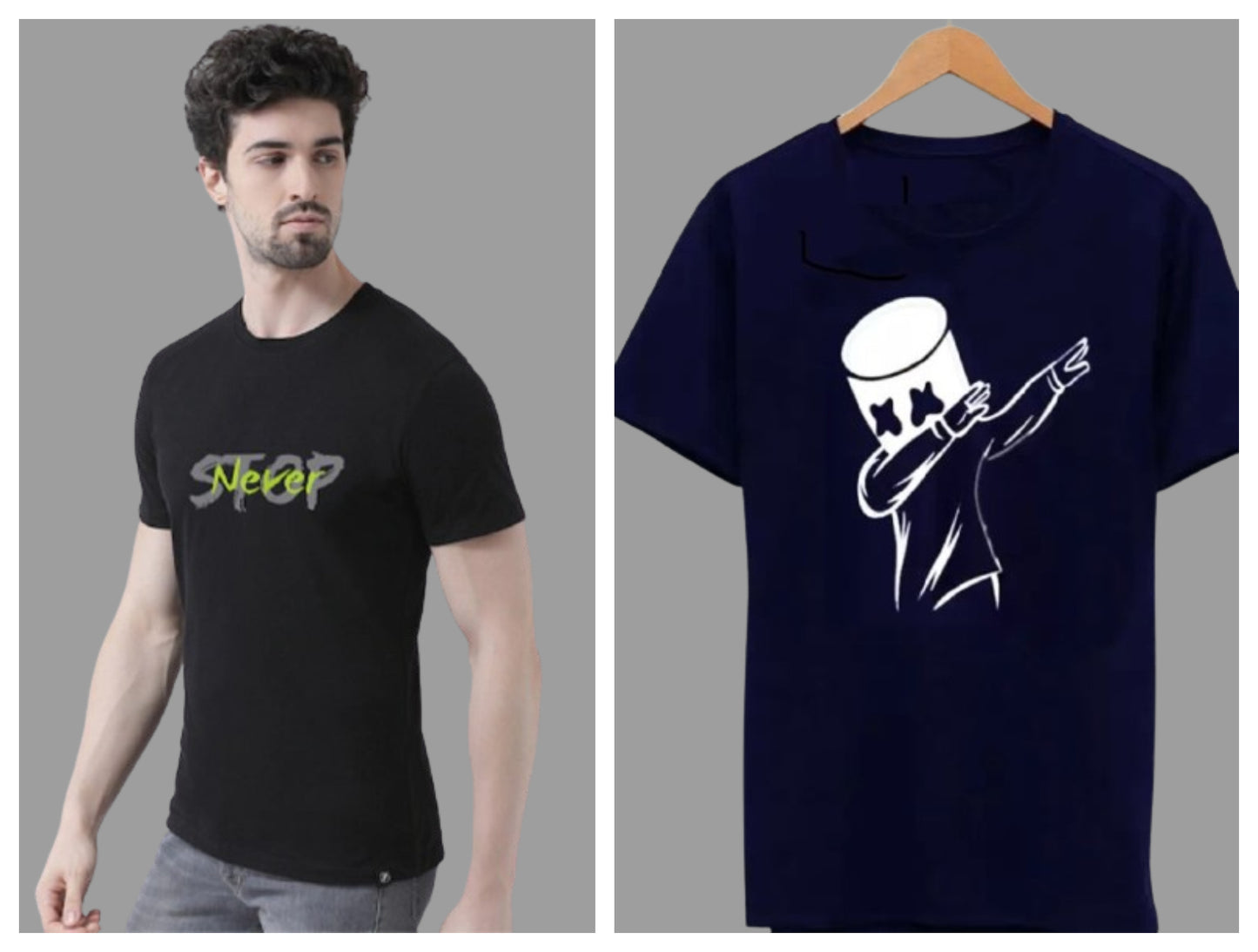 Attitude Combo Printed Half Sleeves T-shirts