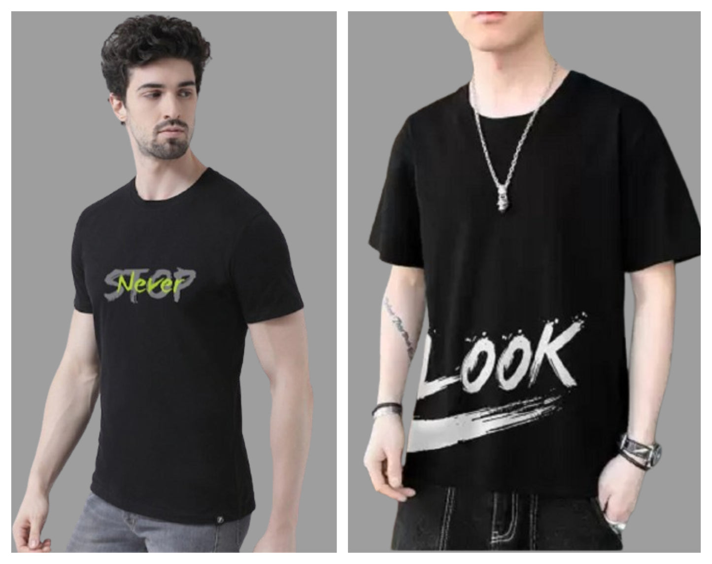 Attitude Combo Printed Half Sleeves T-shirts