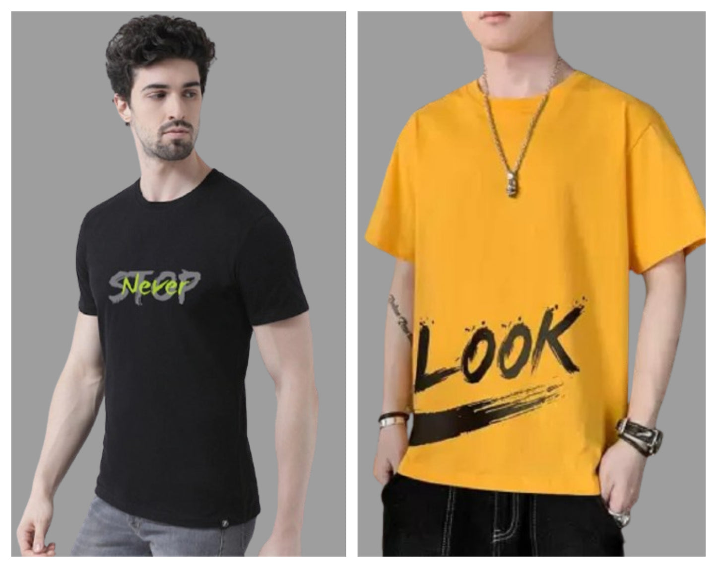 Attitude Combo Printed Half Sleeves T-shirts